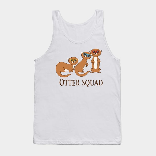 Otter Squad, Funny Cute Otter Squad Tank Top by Dreamy Panda Designs